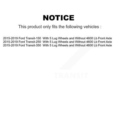 [Avant] Disque et plaquette de frein pour Ford Transit-250 Transit-150 Transit-350 KC8-100193C