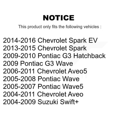 [Avant] Disque et plaquette de frein pour Chevrolet Aveo Pontiac Aveo5 Wave G3 KC8-100193P