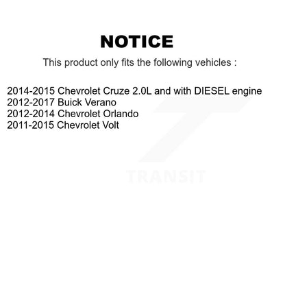 [Avant] Disque et plaquette de frein pour Chevrolet Cruze Buick Verano Orlando Volt KC8-100198N