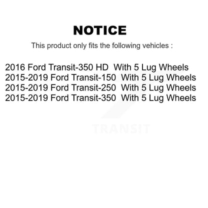 [Arrière] Disque et plaquette de frein pour Ford Transit-250 Transit-150 Transit-350 HD KC8-100212T