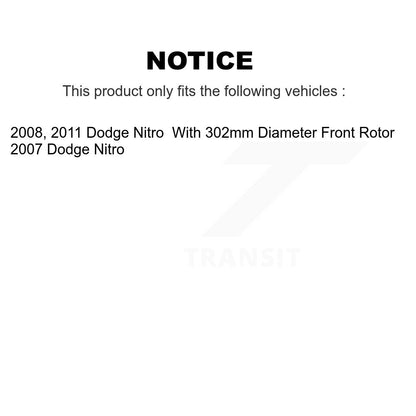 [Avant] Disque et plaquette de frein pour Dodge Nitro KC8-100229S