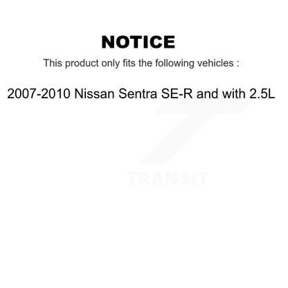 [Avant] Disque et plaquette de frein pour 2007-2010 Nissan Sentra SE-R with 2.5L KC8-100234N