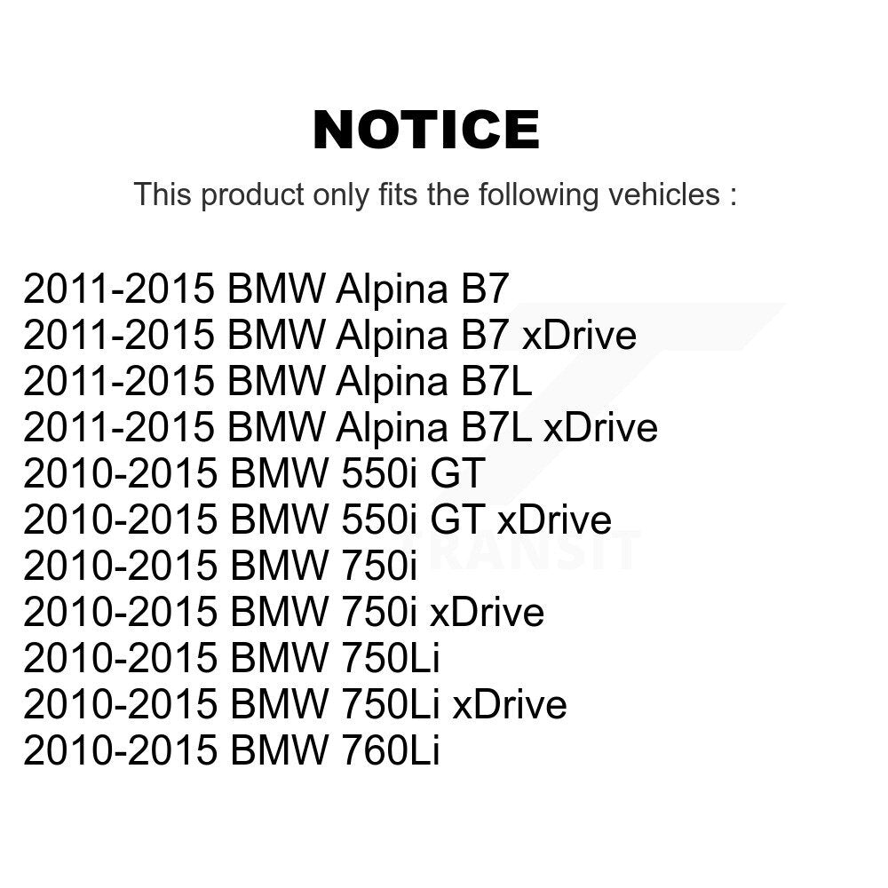 [Arrière] Disque et plaquette de frein pour BMW 750i xDrive 750Li 550i GT Alpina B7 B7L KC8-100237T