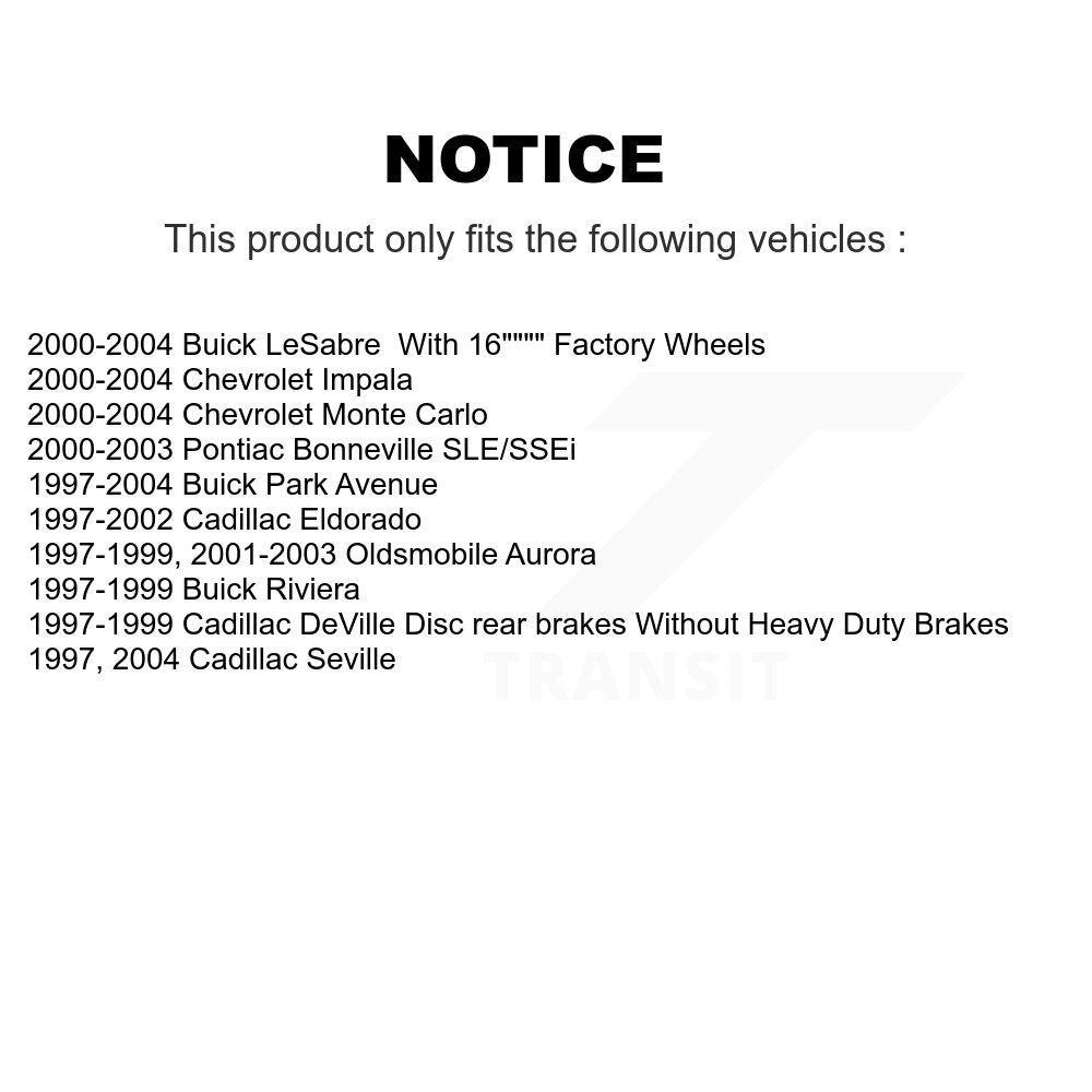 [Avant] Disque et plaquette de frein pour Chevrolet Impala Buick LeSabre Monte KC8-100244S