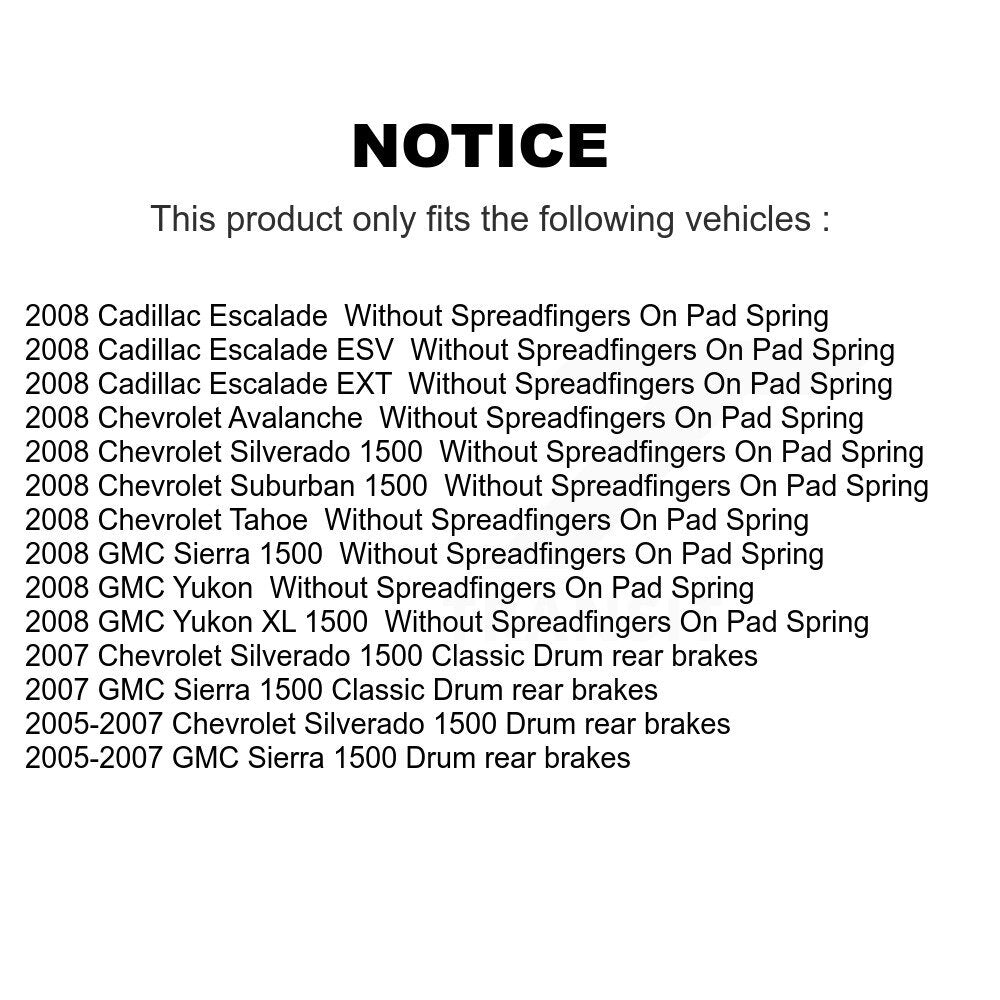 [Avant] Disque et plaquette de frein pour Chevrolet GMC Silverado 1500 Sierra KC8-100245N