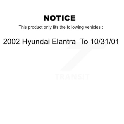 [Avant] Disque et plaquette de frein pour 2002 Hyundai Elantra To 10 31 01 KC8-100253P