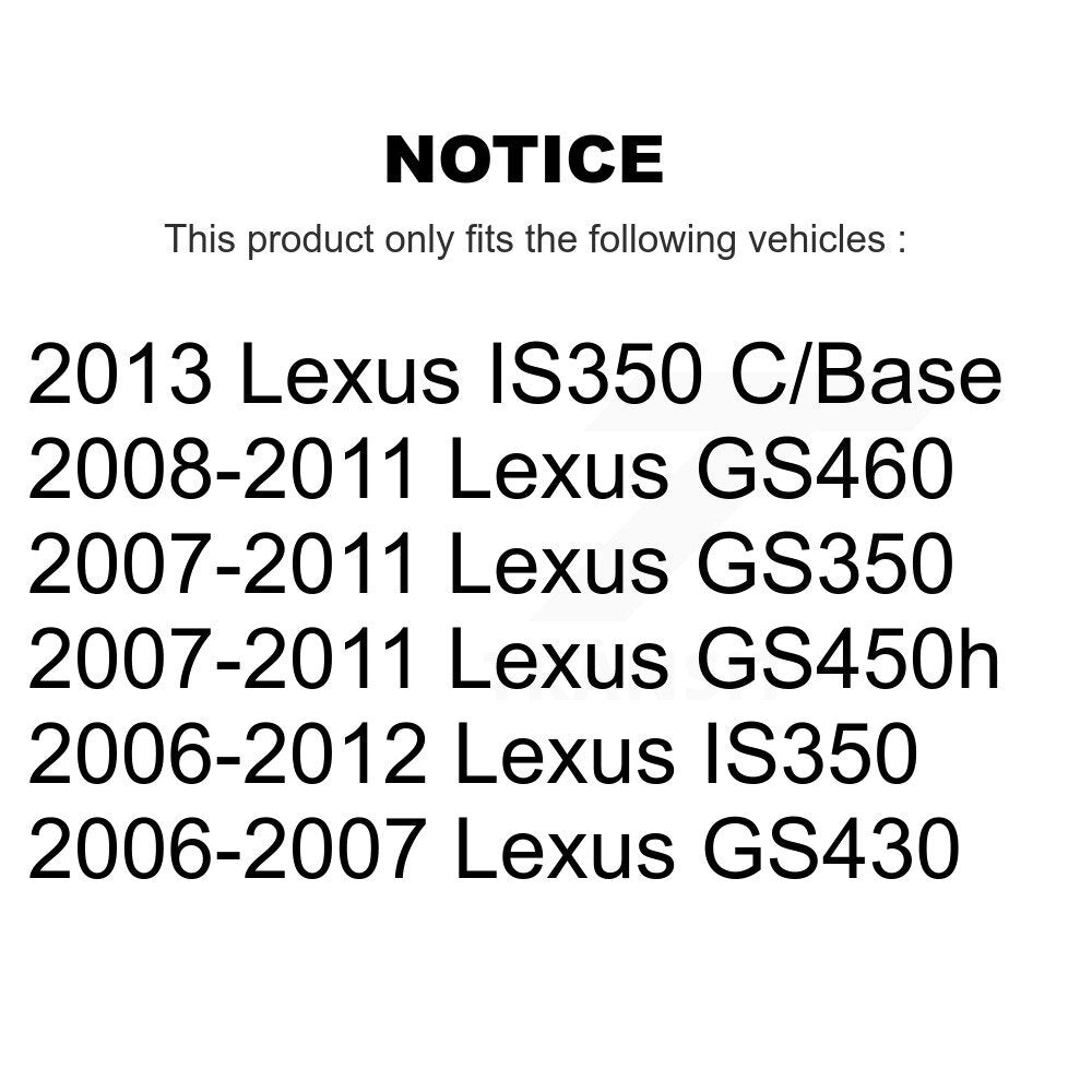[Arrière] Disque et plaquette de frein pour Lexus IS350 GS350 GS450h GS430 GS460 KC8-100258T