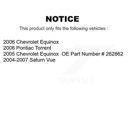 [Avant] Disque et plaquette de frein pour Chevrolet Equinox Saturn Vue Pontiac KC8-100266S