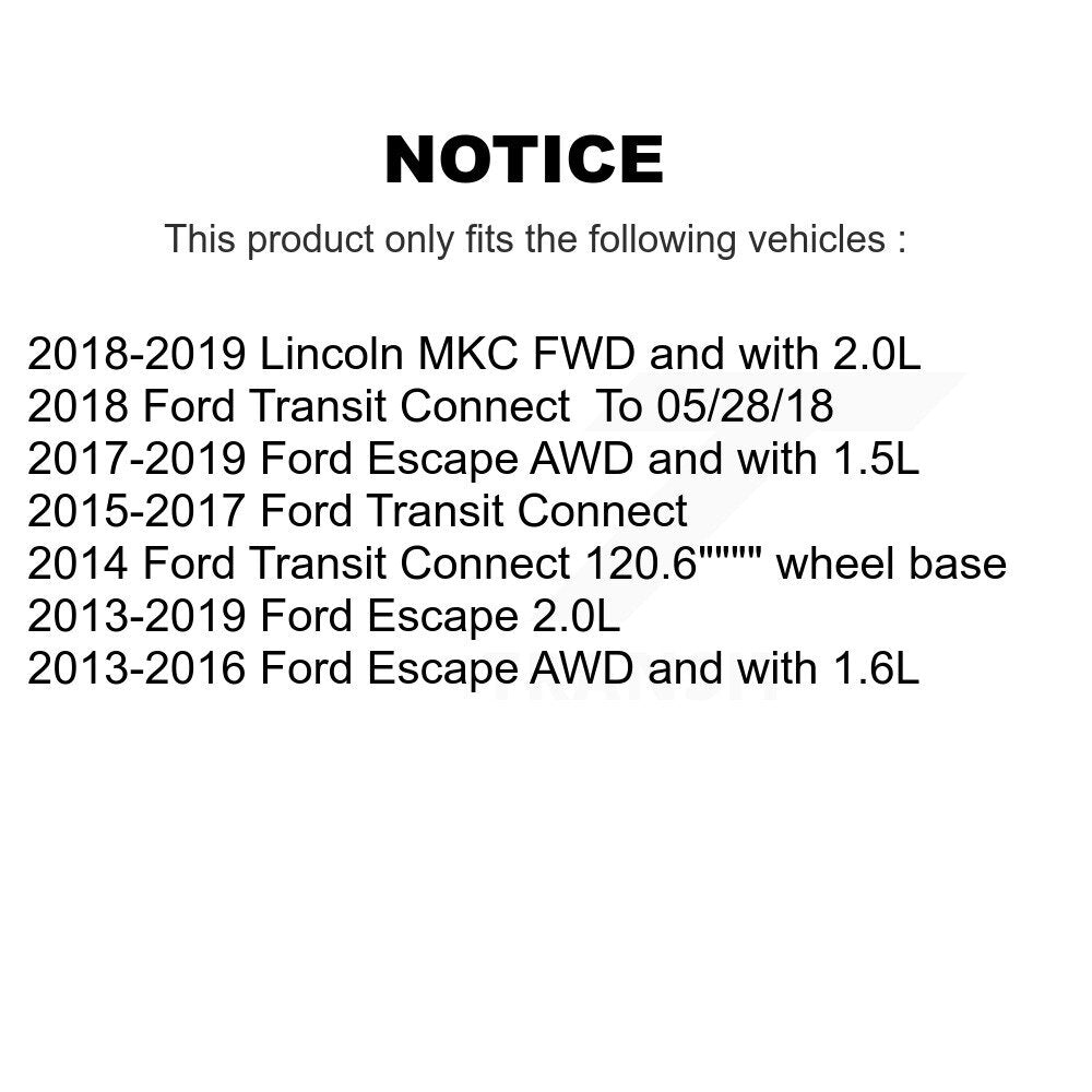 [Avant] Disque et plaquette de frein pour Ford Escape Transit Connect Lincoln MKC KC8-100271C