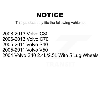 [Arrière] Disque et plaquette de frein pour Volvo S40 C30 V50 C70 KC8-100278T