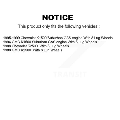 [Avant] Disque et plaquette de frein pour Chevrolet K1500 Suburban K2500 GMC KC8-100291P