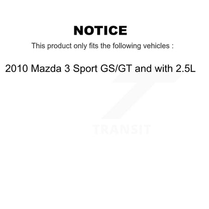[Avant] Disque et plaquette de frein pour 2010 Mazda 3 Sport GS GT with 2.5L KC8-100294N
