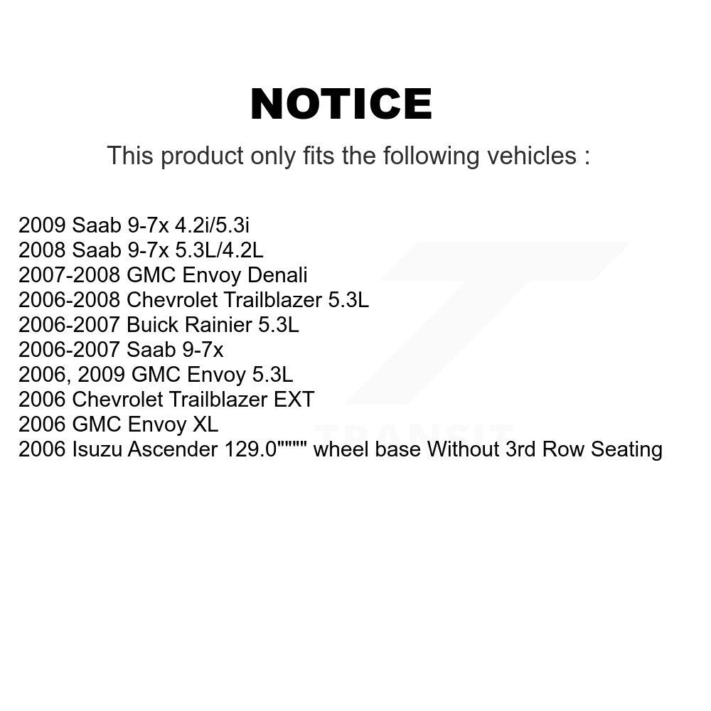 [Avant] Disque et plaquette de frein pour Chevrolet Trailblazer GMC Envoy XL EXT KC8-100308C