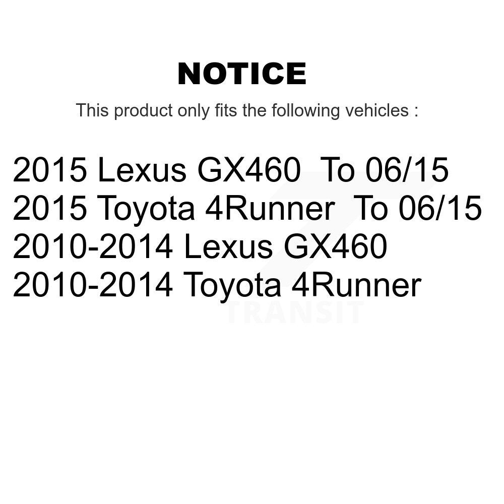 [Avant] Disque et plaquette de frein pour Toyota 4Runner Lexus GX460 KC8-100320P