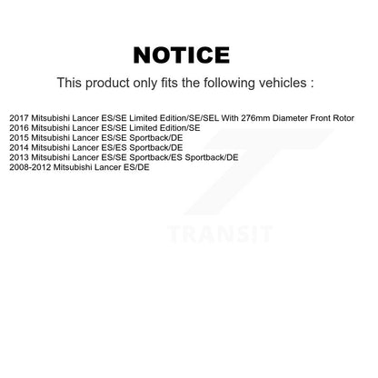 [Avant] Disque et plaquette de frein pour Mitsubishi Lancer KC8-100321C