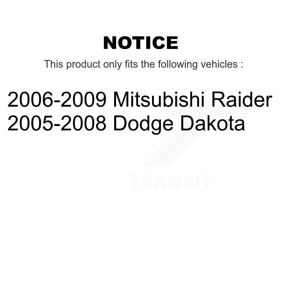 [Avant] Disque et plaquette de frein pour Dodge Dakota Mitsubishi Raider KC8-100338N