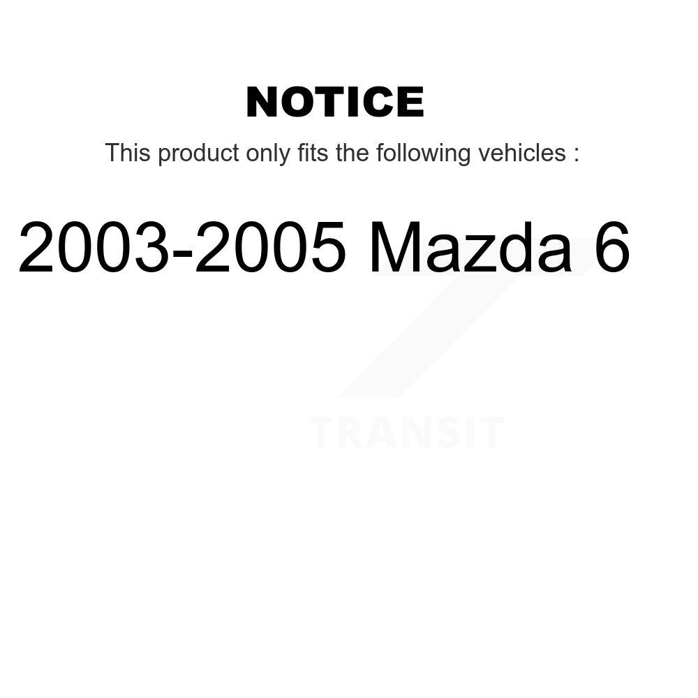 [Arrière] Disque et plaquette de frein pour 2003-2005 Mazda 6 KC8-100339T