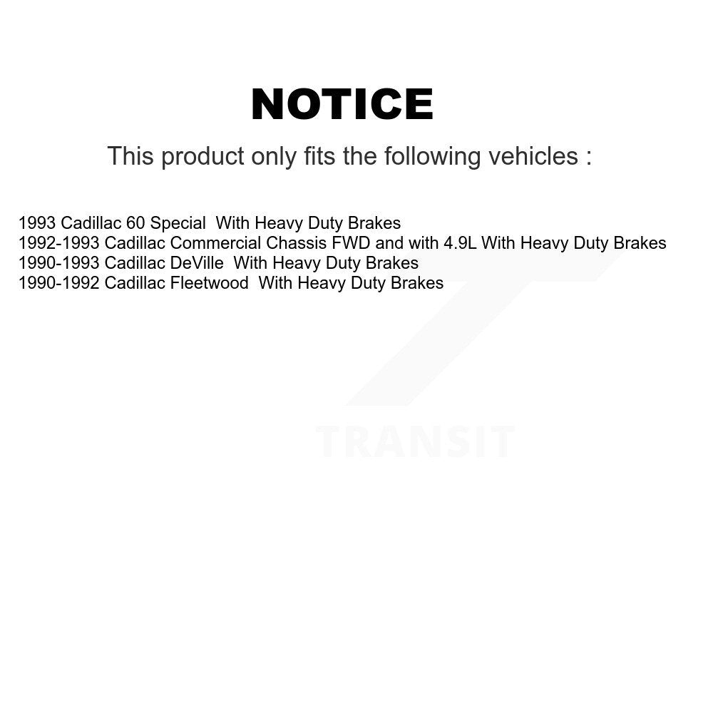 [Avant] Disque et plaquette de frein pour Cadillac DeVille Fleetwood 60 KC8-100353S