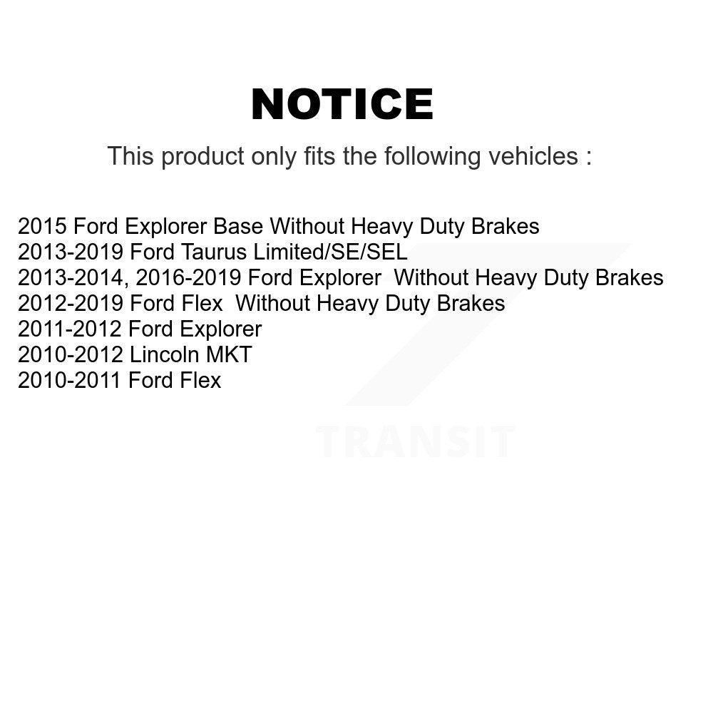 [Arrière] Disque et plaquette de frein pour Ford Explorer Flex Taurus Lincoln MKT KC8-100381C