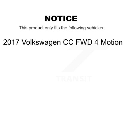 [Avant] Disque et plaquette de frein pour 2017 Volkswagen CC FWD 4 Motion KC8-100394N