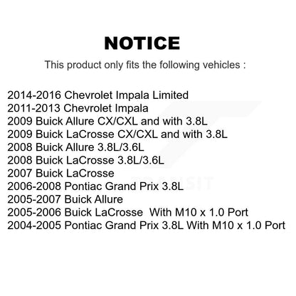 [Arrière] Disque et plaquette de frein pour Buick Chevrolet Impala LaCrosse Pontiac KC8-100405C