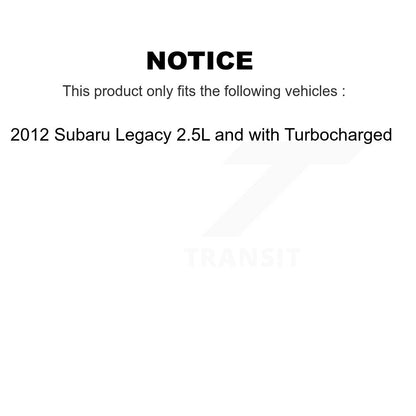 [Arrière] Disque et plaquette de frein pour 2012 Subaru Legacy 2.5L with Turbocharged KC8-100435C