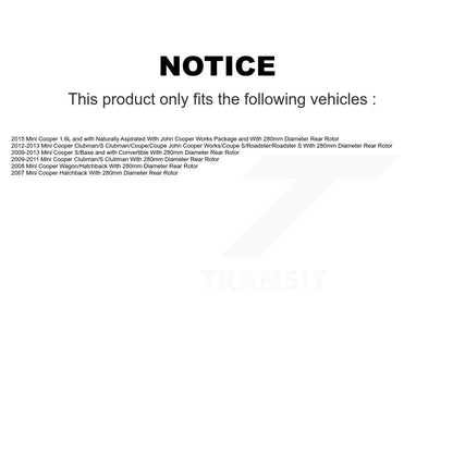 [Arrière] Disque et plaquette de frein pour Mini Cooper KC8-100447C