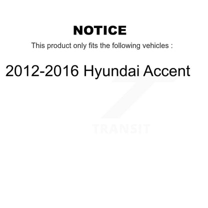 [Arrière] Disque et plaquette de frein pour 2012-2016 Hyundai Accent KC8-100453C