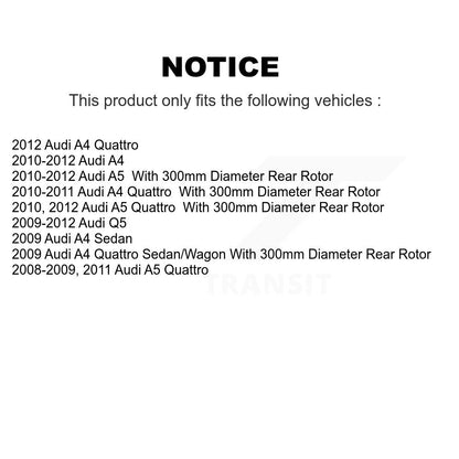 [Arrière] Disque et plaquette de frein pour Audi Q5 A4 Quattro A5 KC8-100460C