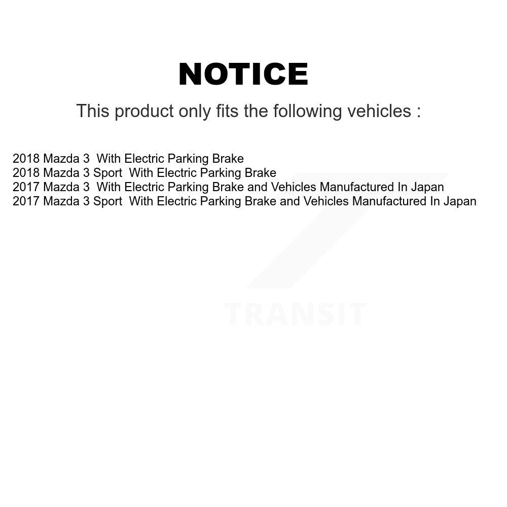 [Arrière] Disque et plaquette de frein pour Mazda 3 Sport KC8-100466C