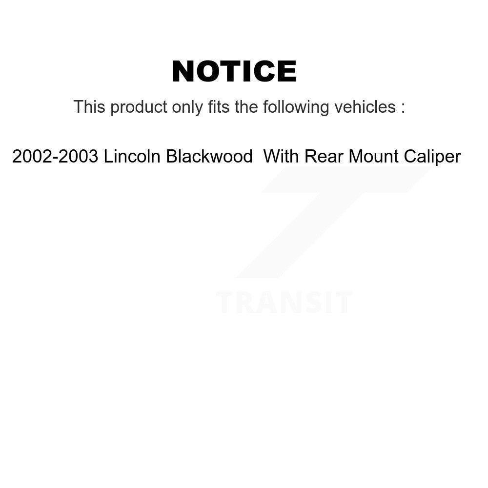[Arrière] Disque et plaquette de frein pour Lincoln Blackwood With Mount KC8-100492C