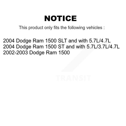 [Arrière] Disque et plaquette de frein pour Dodge Ram 1500 KC8-100511C
