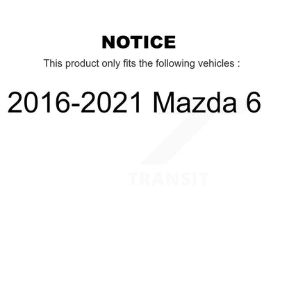 [Arrière] Disque et plaquette de frein pour 2016-2021 Mazda 6 KC8-100514C