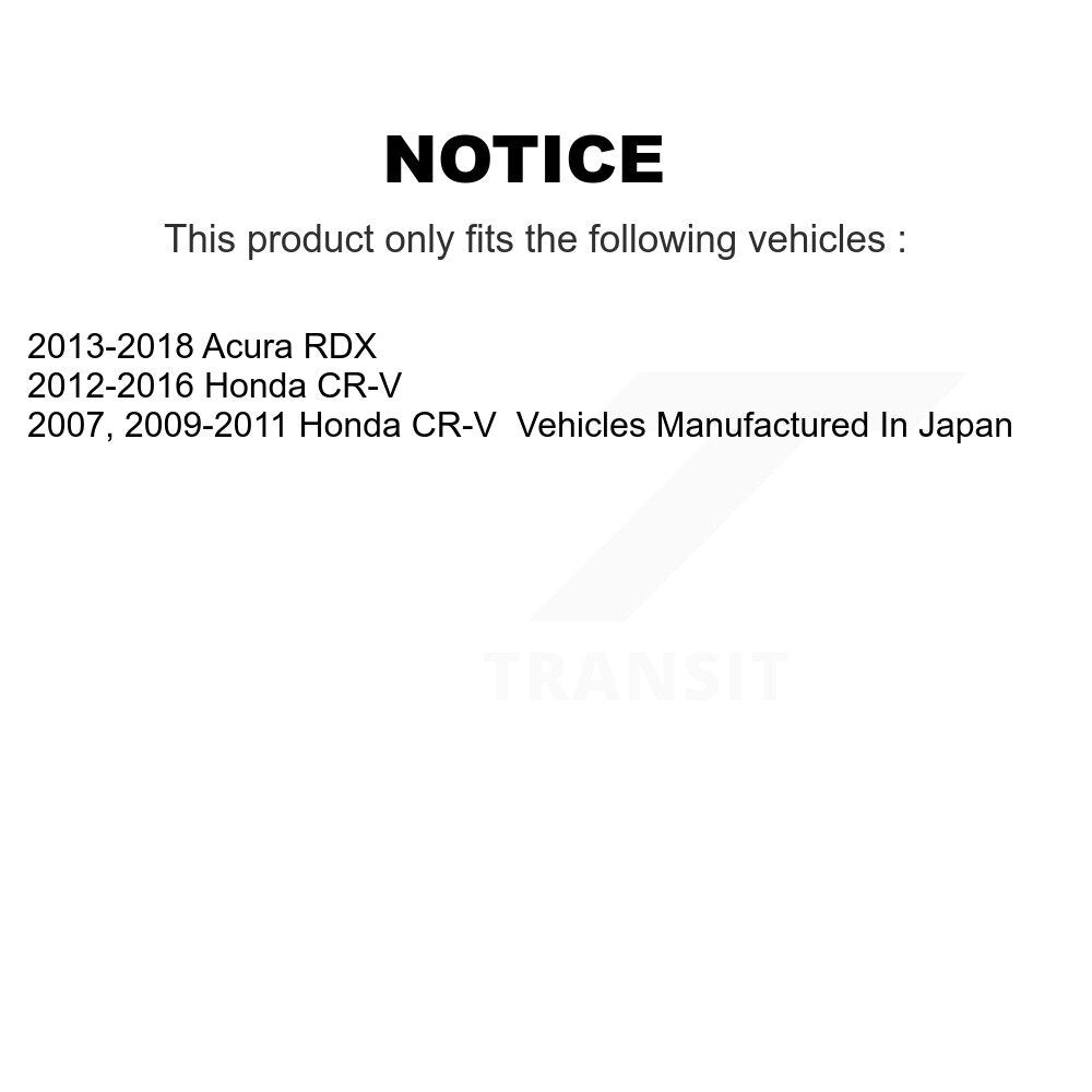 [Arrière] Disque et plaquette de frein pour Honda CR-V Acura RDX KC8-100519P