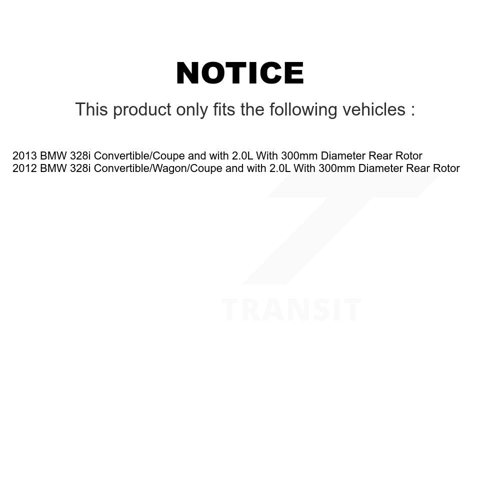[Arrière] Disque et plaquette de frein pour BMW 328i With 300mm Diameter KC8-100589C