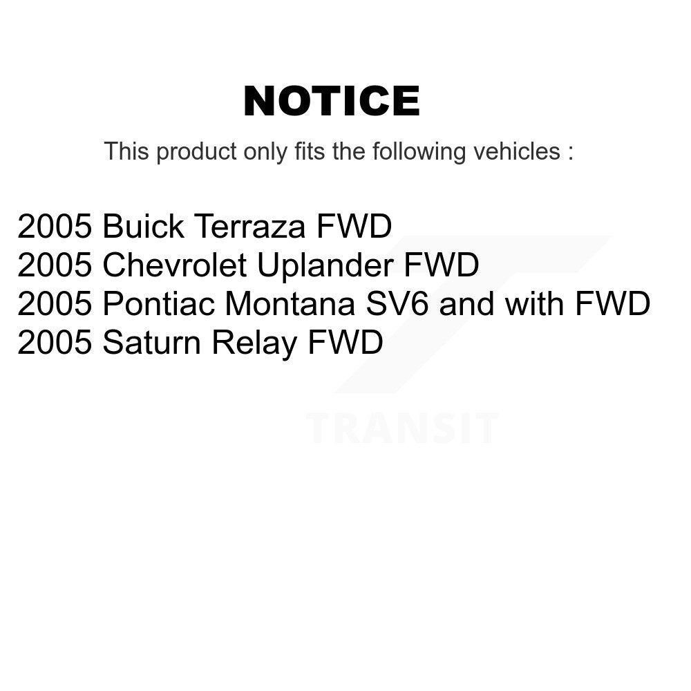 [Arrière] Disque et plaquette de frein pour Pontiac Montana Chevrolet Uplander Buick KC8-100613C