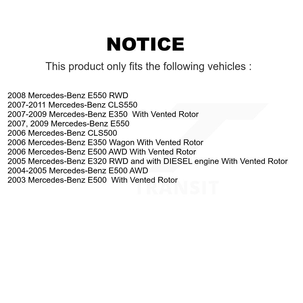 [Arrière] Disque et plaquette de frein pour Mercedes-Benz E350 E500 E320 CLS550 CLS500 KC8-100628C