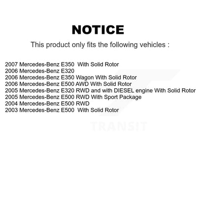 [Arrière] Disque et plaquette de frein pour Mercedes-Benz E350 E320 E500 KC8-100629C