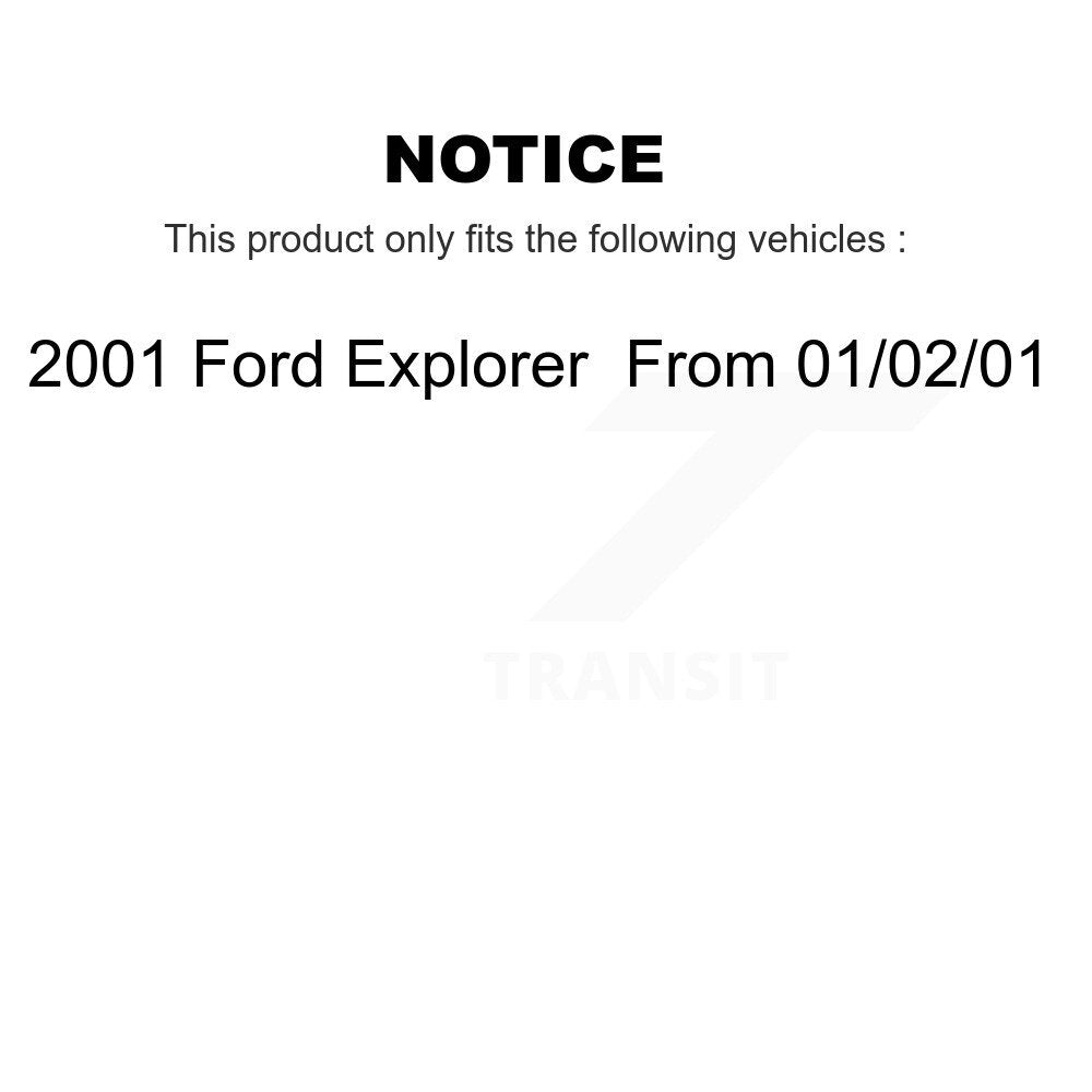 [Arrière] Disque et plaquette de frein pour 2001 Ford Explorer From 01 02 KC8-100636C