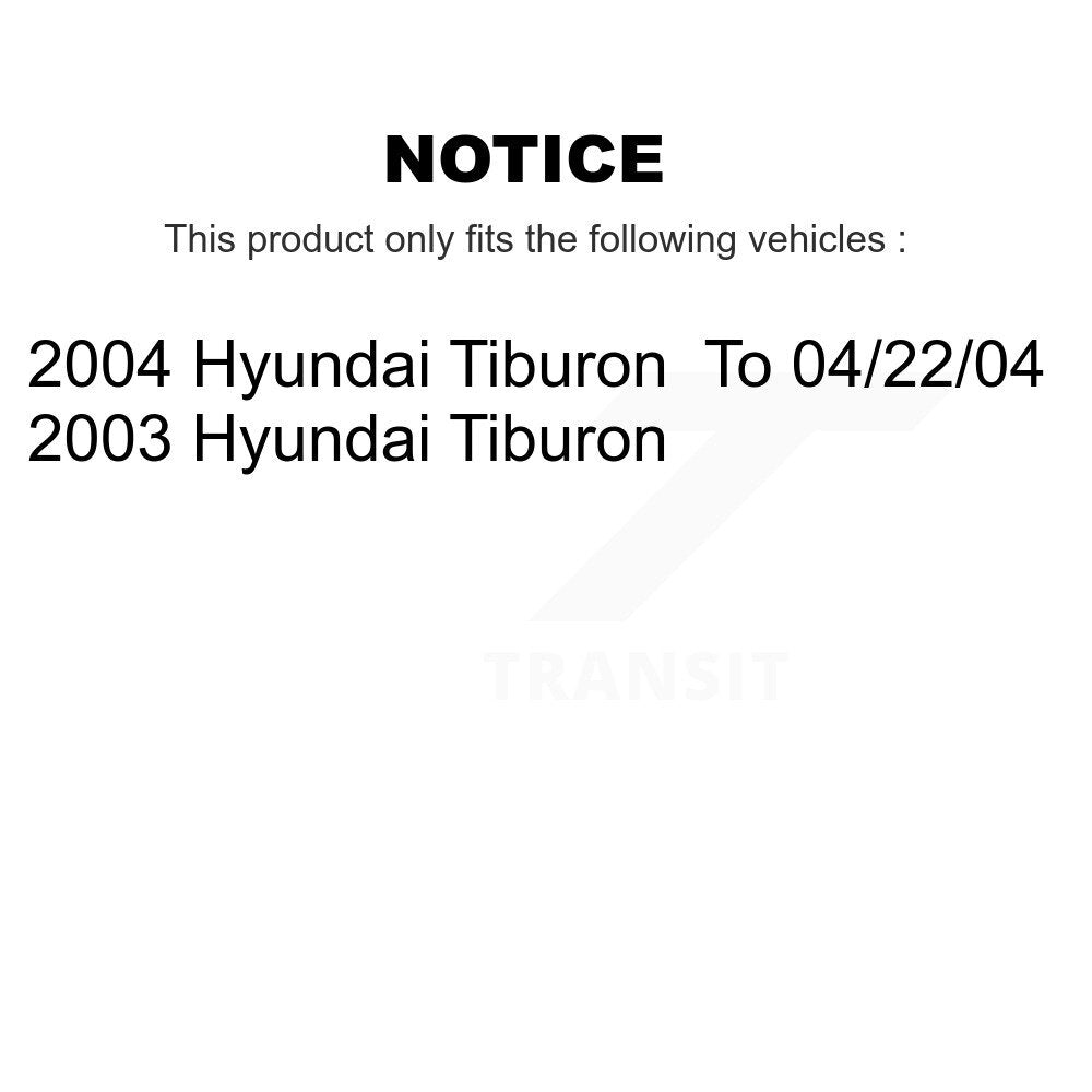 [Arrière] Disque et plaquette de frein pour Hyundai Tiburon KC8-100639C