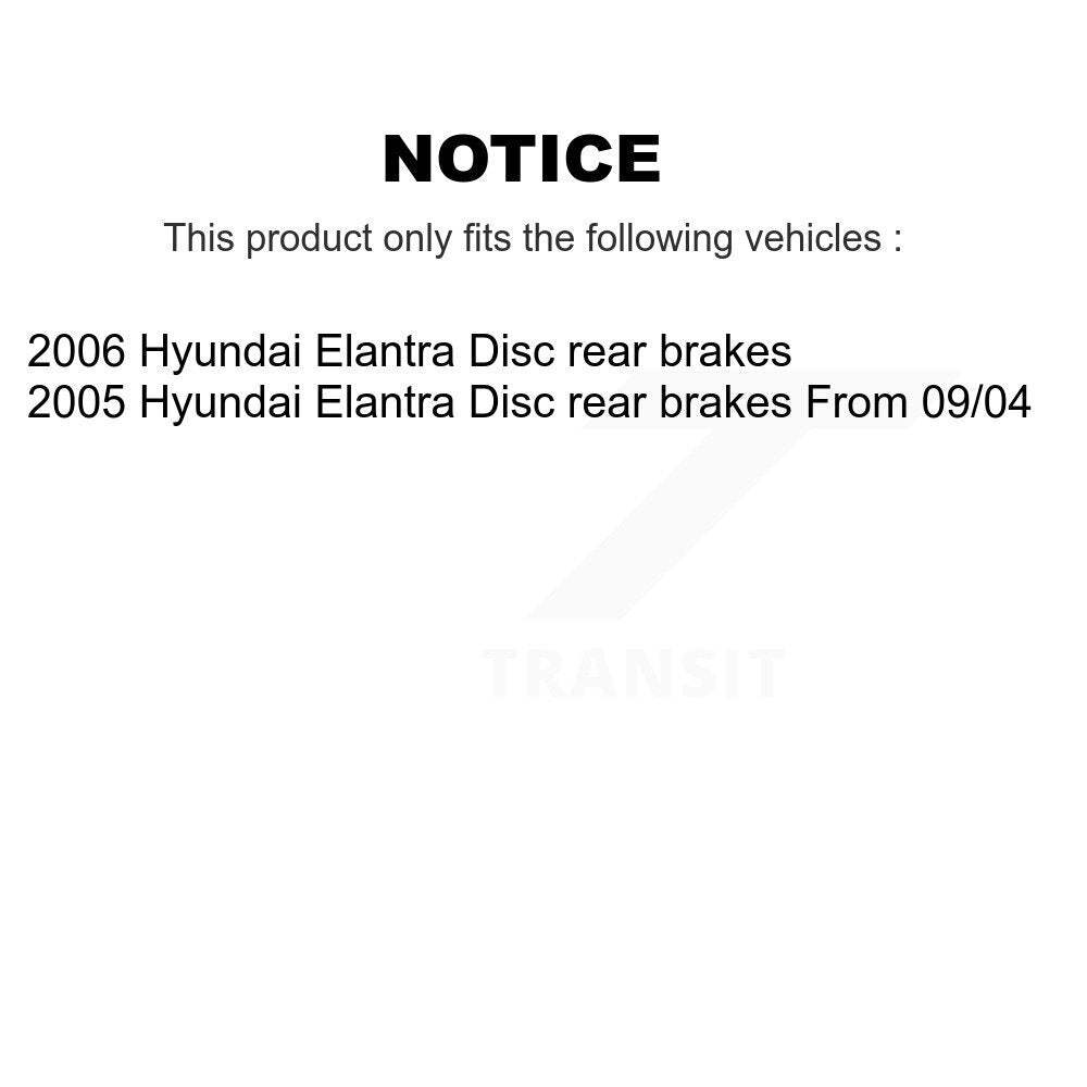 [Arrière] Disque et plaquette de frein pour Hyundai Elantra rear brakes KC8-100640C