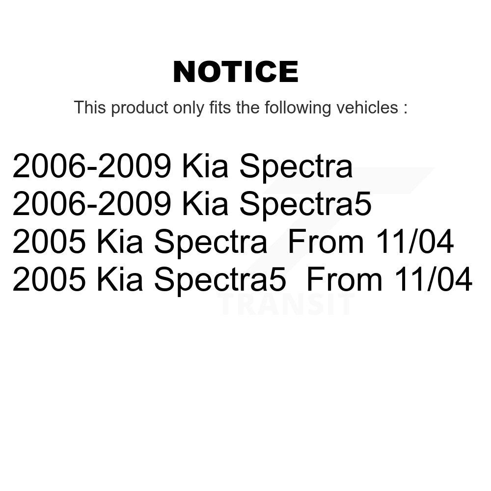 [Arrière] Disque et plaquette de frein pour Kia Spectra Spectra5 KC8-100641C