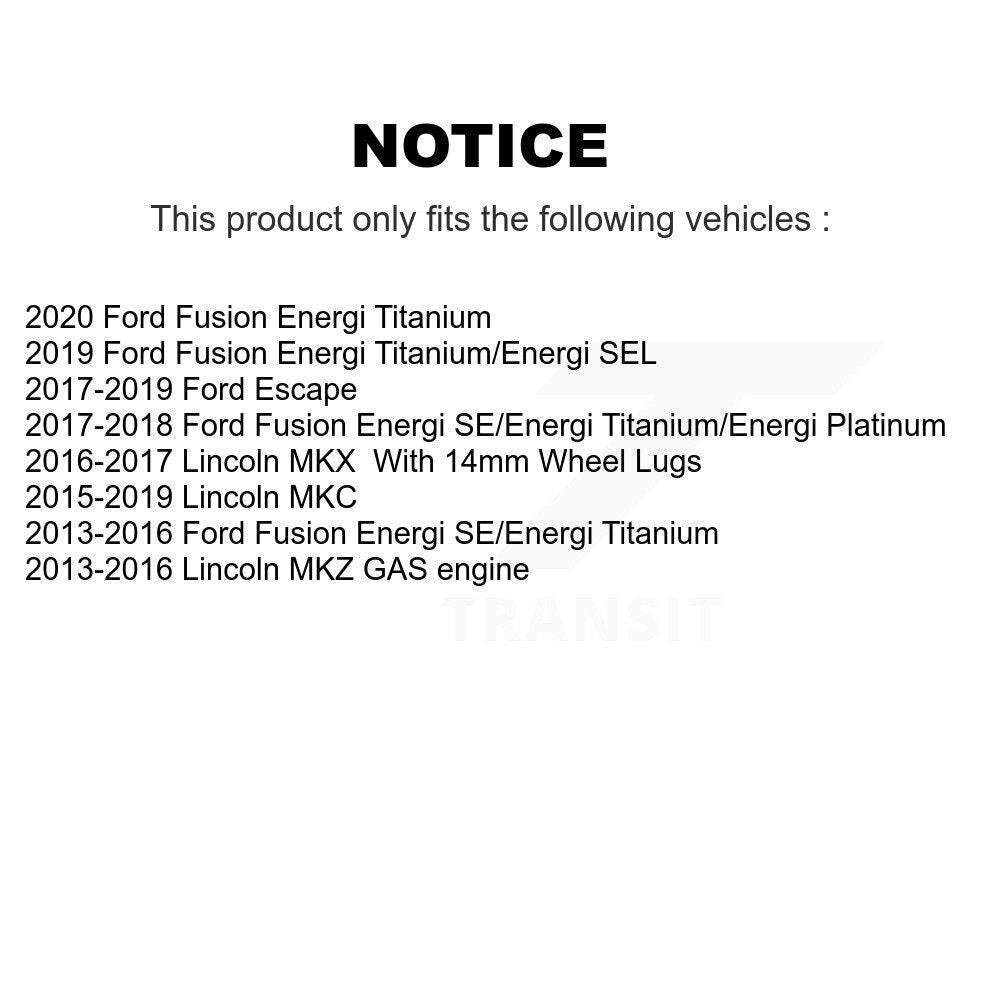 [Arrière] Disque et plaquette de frein pour Ford Escape Fusion Lincoln MKC MKX MKZ KC8-100665C