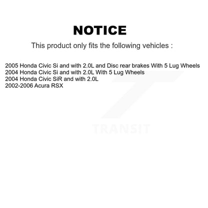 [Arrière] Disque et plaquette de frein pour Honda Civic Acura RSX KC8-100672C