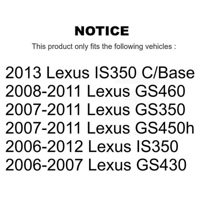 [Arrière] Disque et plaquette de frein pour Lexus IS350 GS350 GS450h GS430 GS460 KC8-100711C