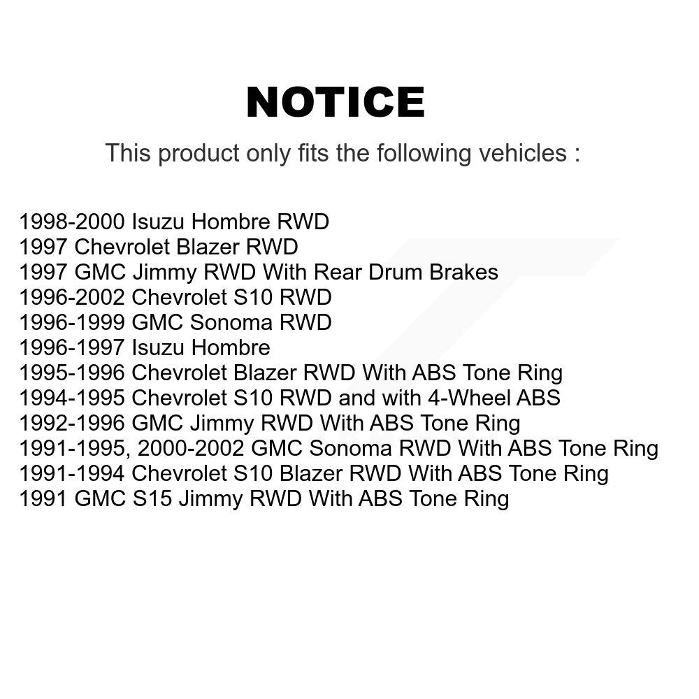 [Avant] Disque et plaquette de frein pour Chevrolet S10 GMC Sonoma Blazer Jimmy S15 KC8-100721C