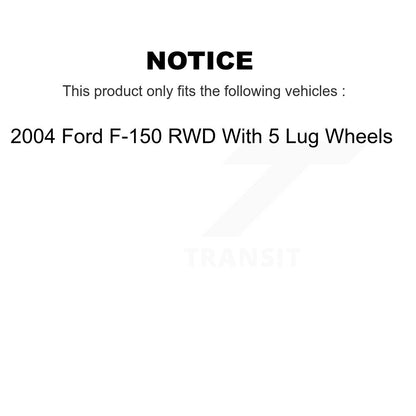 [Avant] Disque et plaquette de frein pour 2004 Ford F-150 RWD With 5 Lug Wheels KC8-100728C