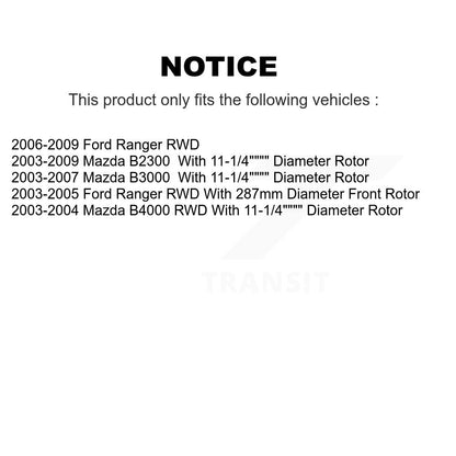 [Avant] Disque et plaquette de frein pour Ford Ranger Mazda B3000 B2300 B4000 KC8-100738C