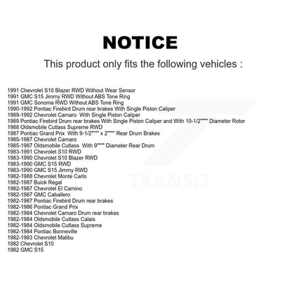 [Avant et Arrière] Disque et plaquette de frein pour Chevrolet Camaro Pontiac KC8-100756T