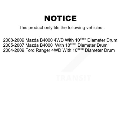 [Avant et Arrière] Disque et plaquette de frein pour Ford Ranger Mazda KC8-100781S